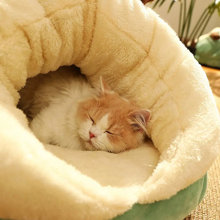 Winter Cat Bed Slippers Shape Warm Pet Bed House